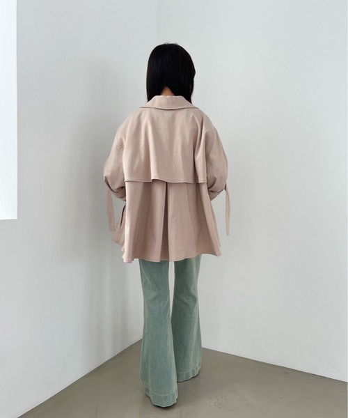 ⭐️SALE⭐️トレンチコート　バックジョーゼット　キャンディスリーブ A part by トレンチコート コート 「あいか企画」キャンディー