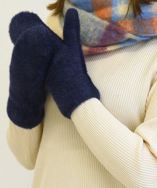 DAY CLOSET 手袋 レディース シャギーニットボアミトン手袋 レディース