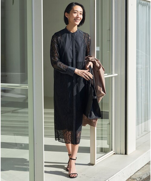 ICB（アイシービー） ワンピース 「洗える」ナイロンラッセルレース