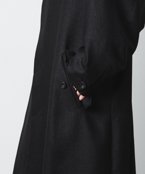 ステンカラーコート コート SLUB YARN BALMACAAN COAT メンズの画像