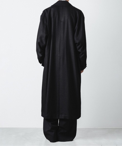 ステンカラーコート コート SLUB YARN BALMACAAN COAT メンズの画像