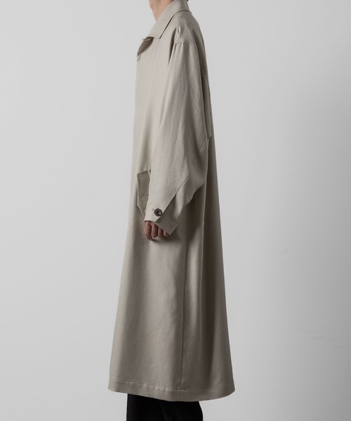 ステンカラーコート コート SLUB YARN BALMACAAN COAT メンズの画像
