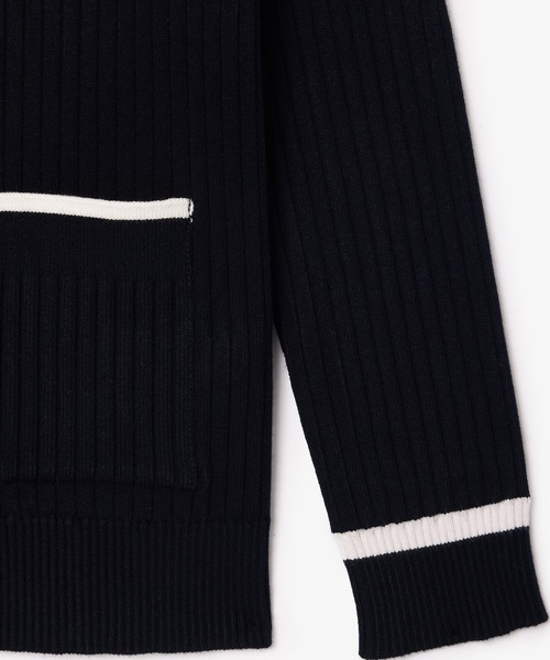 LACOSTE カーディガン 3Dニットカーディガン レディース