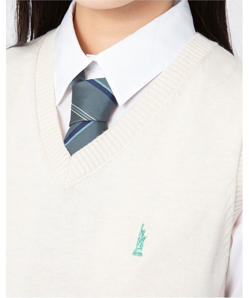 ベスト ベスト「シャインマスカット女神」COOLMAX 夏用 スクール 中学生 高校生 キッズ 子供服 女の子の画像