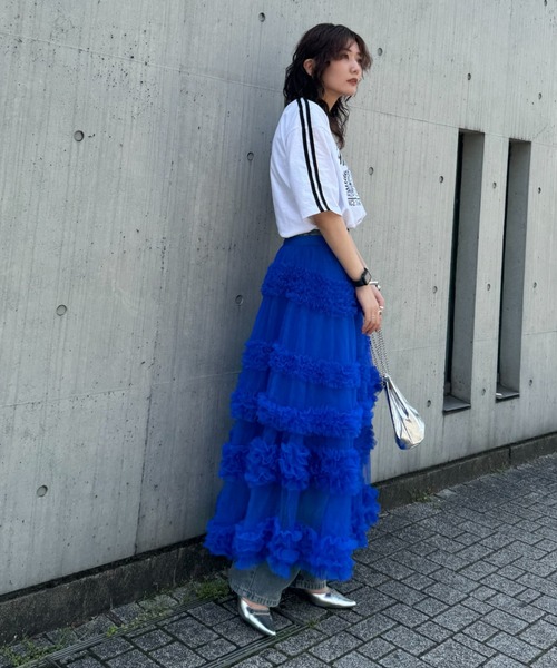 LVEU.(ラブユ) スカート 「LVEU.」ティアードボリュームチュール LVEU.(ラブユ) スカート 「LVEU.」ティアードボリュームチュール