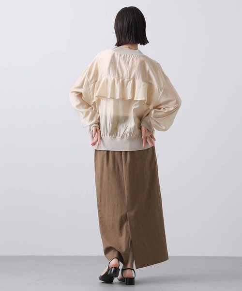 【即完売】グレディブリリアン　シアーカーディガン Gready Brilliant カーディガン シアーBフリルVネック