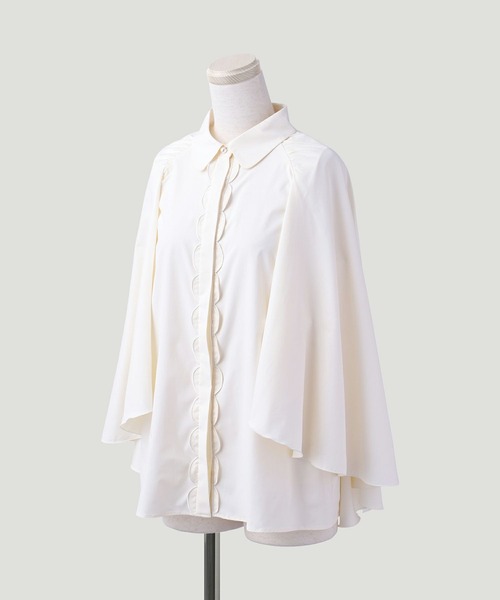 ブラウス シャツ ピンタック ケープ ブラウス HUIT レディース ピンタック ケープ ブラウス HUIT 全4色｜hit861-0258【1