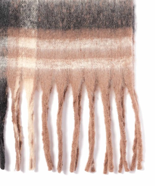 Noen（ノエン） マフラー ワンポイントボーダーマフラー メンズ