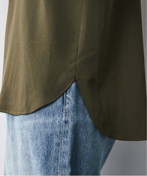 CHIC STYLE ブラウス シャツ フリルカフス付ボウタイブラウス