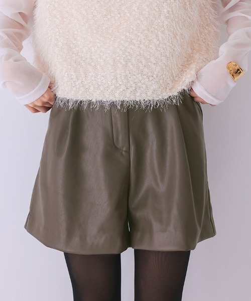 DONOBAN（ドノバン） パンツ レザーショートパンツ レディース