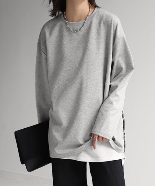 HUG.U（ハグユー） tシャツ 裾ドロストロンTカットソー レディース
