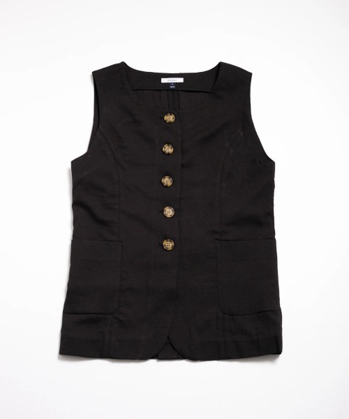 新品❤︎ 即完売ella_selectshopジレ 黒❤︎ベスト oblekt ベスト ジレ ラウンドネックジレ レディース : ZOZOTOWN