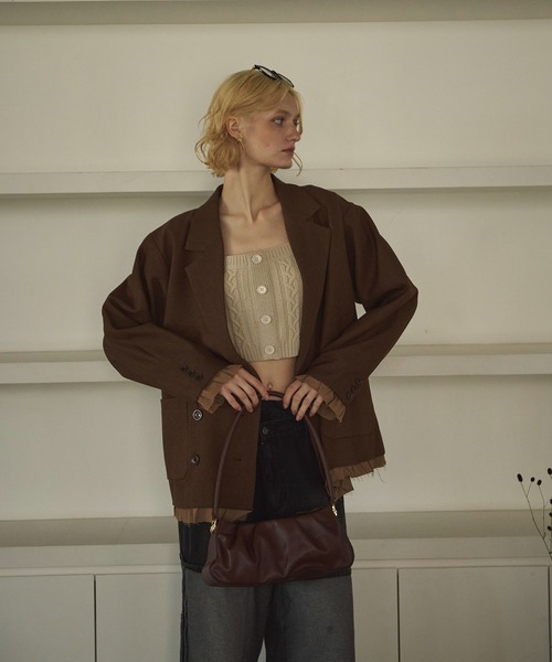 loin nuit ハンドバッグ gather hand bag / ギャザー