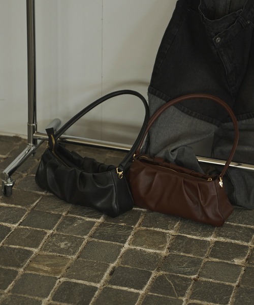 loin nuit ハンドバッグ gather hand bag / ギャザーハンドバッグ 