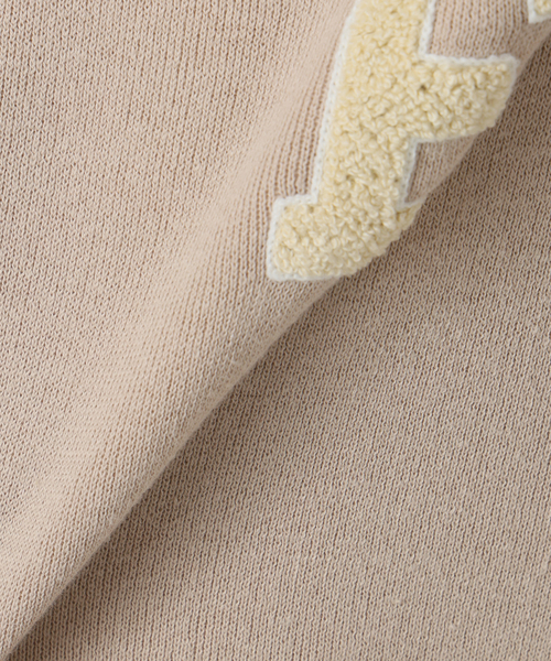 今季！スローブイエナ　サガラ刺繍スウェットライクニット　ベージュ サガラ刺繍スウェットライクニット（ニット/セーター）｜SLOBE