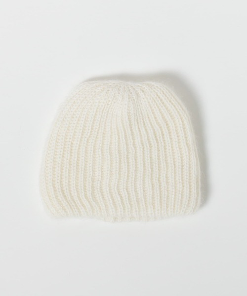 ニットキャップ・ビーニー THE GREATEST Earmuffs Beanie Ivory FUNALIVE ニット帽 ニットキャップ PAGE ONE アンゴラニット帽