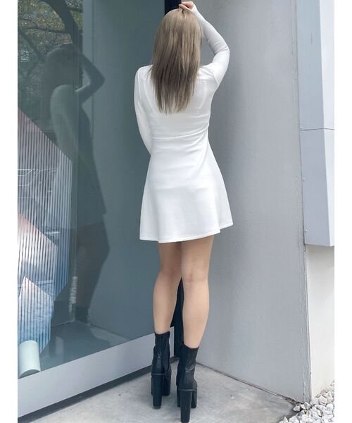 GYGYプレートタイトスウェットフレアワンピース GYDA ワンピース GYGYプレートタイトスウェットフレアワンピース
