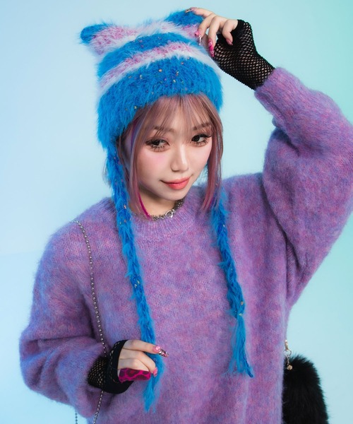 Diable baiser（ディアブルベーゼ） ニット帽 ニットキャップ カラフル