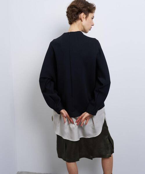 即日発送！新品 ランバンオンブルー レイヤードコンビワンピース LANVIN en Bleu ワンピース レイヤードコンビワンピース : ZOZOTOWN