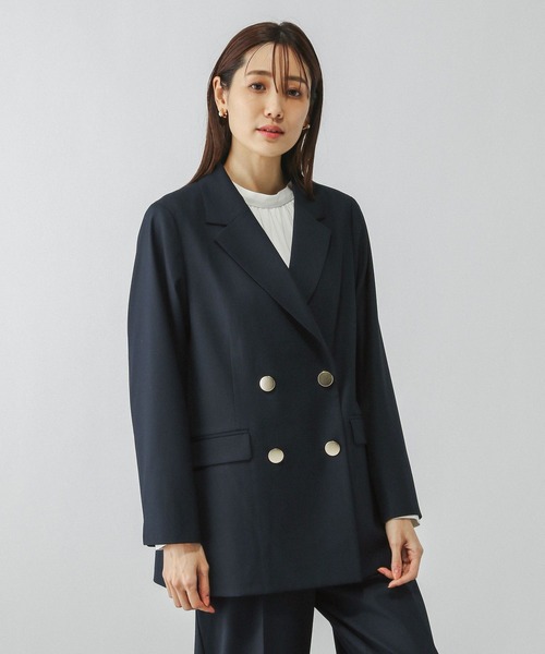 GLOBAL WORK ジャケット テーラードジャケット ウツクシルエット