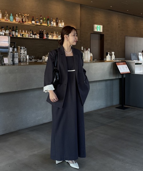 パーティ ドレス キャミワンピース ドレープ バイカラー シック COLONY 2139 ドレス バイカラー切替キャミワンピース : ZOZOTOWN