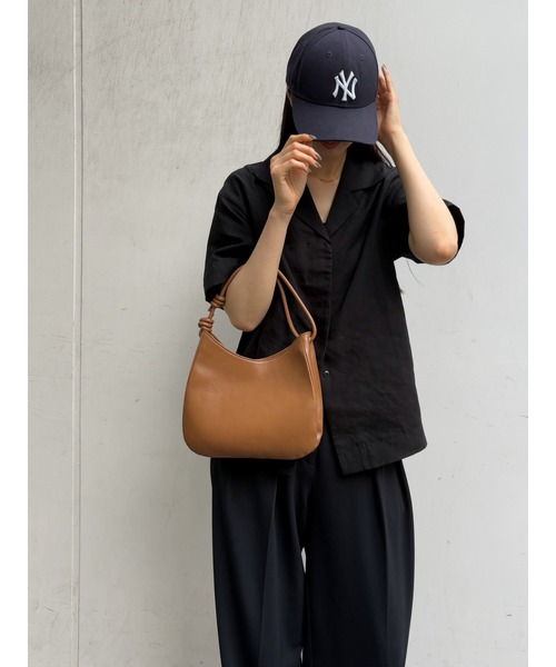 極美品✨gemeil ダブルノットワンショルダーバッグ　ブラック　牛革 gemeil ショルダーバッグ バッグ ダブルノットワンショルダーバッグ(PT