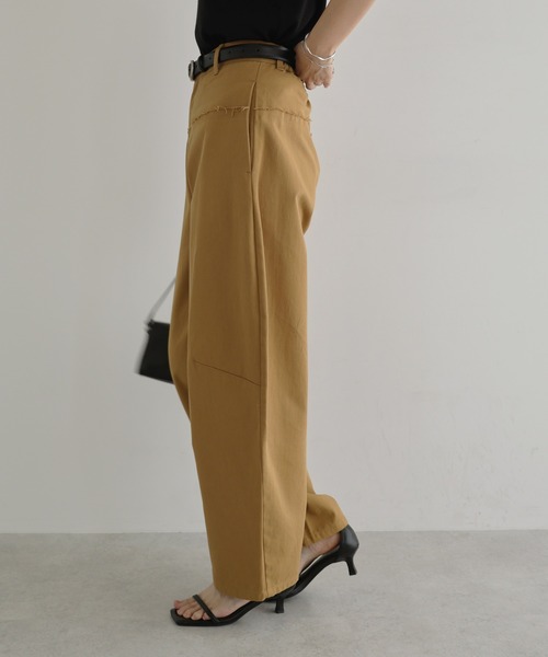 Freesia チノパン チノワイド切替カーブパンツ レディース : ZOZOTOWN