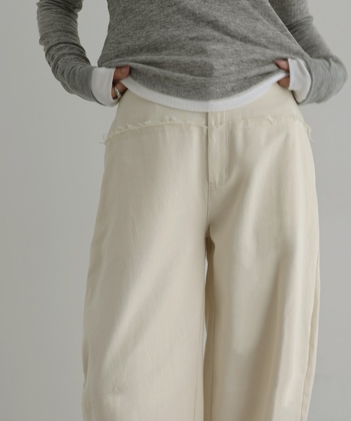 Freesia チノパン チノワイド切替カーブパンツ レディース : ZOZOTOWN