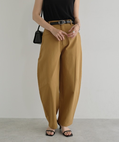 Freesia チノパン チノワイド切替カーブパンツ レディース : ZOZOTOWN