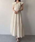 ワンピース フリルスリーブティアードワンピースの詳細画像4