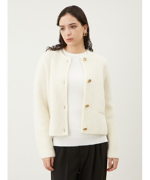 「Mila Owen」 ニットカーディガン 1 レッド レディース