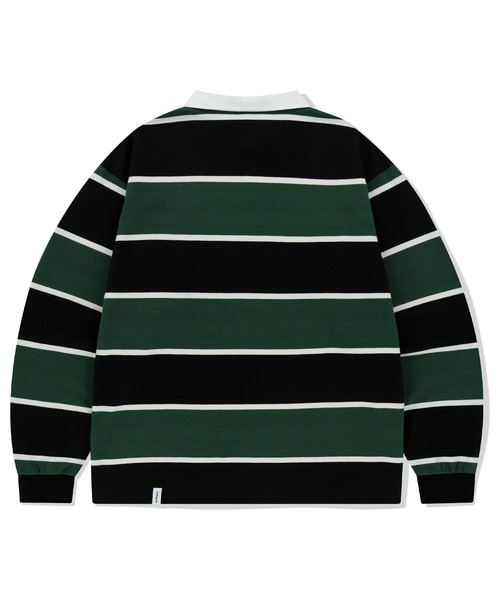 ポロシャツ ポロ 「mahagrid/マハグリッド」 STRIPE RUGBY SHIRT/ボーダーラグビーシャツ レディース メンズ MAHAGRID ポロシャツ ポロ 「mahagrid/マハグリッド」 STRIPE