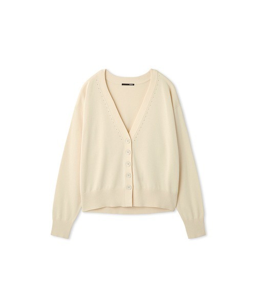stylingカーディガン(厚手)/one/コットン/BLK/無地/16WNT221058 grin コットンツイスト ショートカーディガン の通販。- AIDA
