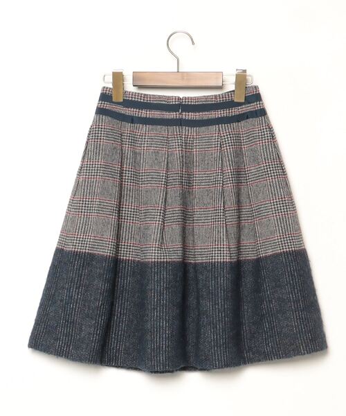 M'S GRACY（エムズグレイシー） チェック柄フレアスカート 36 ネイビー