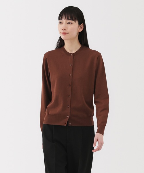 無印良品（MUJI） カーディガン 婦人 UVカット強撚コットンクルー