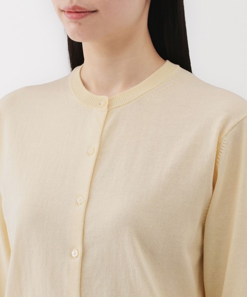 無印良品（MUJI） カーディガン 婦人 UVカット強撚コットンクルー