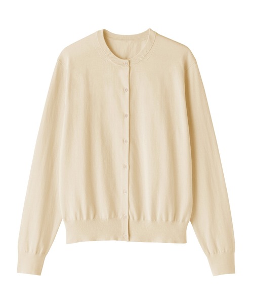 無印良品（MUJI） カーディガン 婦人 UVカット強撚コットンクルー