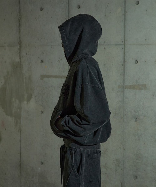 ANDER HUNK ダメージオーバーダイジップパーカー Damege Overdyed Zip-up Parker/ダメージオーバーダイジップ