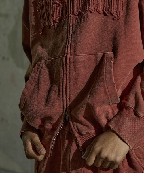 Overdyed Double Zip-up Parker/オーバーダイダブルジップアップ
