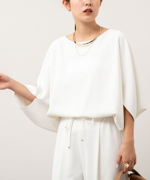 ブラウス シャツ コクーンブラウス レディース NOLLEY'S ブラウス シャツ 「セットアップ対応」ツイルコクーン