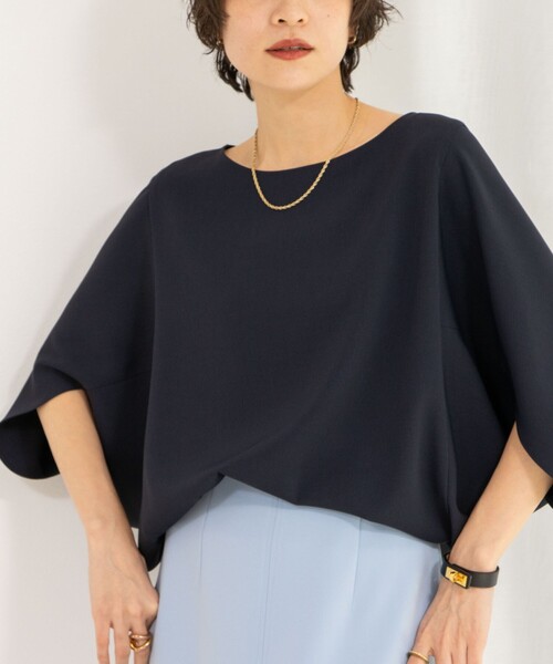 ブラウス シャツ 「セットアップ対応/洗える」ツイードブラウス レディース NOLLEY'S ブラウス シャツ 「セットアップ対応」ツイルコクーン