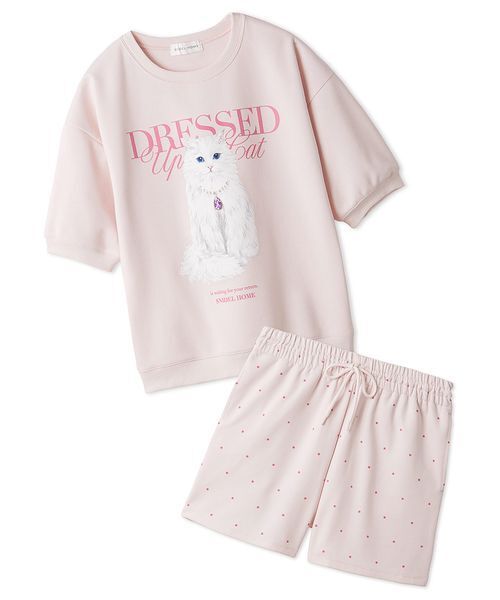 SNIDEL  CATスウェットセットアップ SNIDEL HOME パジャマ ルームウェア CATスウェットセットアップ