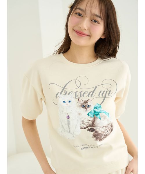 SNIDEL HOME パジャマ ルームウェア CATスウェットセットアップ