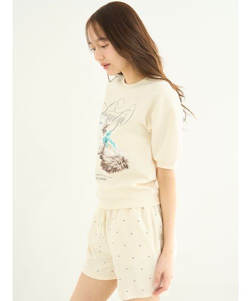 SNIDEL HOME CATスウェットセットアップ SNIDEL HOME パジャマ ルームウェア CATスウェットセットアップ