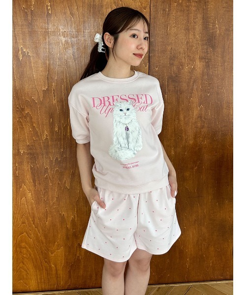 SNIDEL  CATスウェットセットアップ SNIDEL HOME パジャマ ルームウェア CATスウェットセットアップ