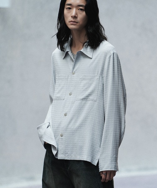 トップス WYM LIDNM RAYON JACQUARD CROPPED SHIRT RAYON JACQUARD CROPPED SHIRT（シャツ/ブラウス）｜WYM LIDNM
