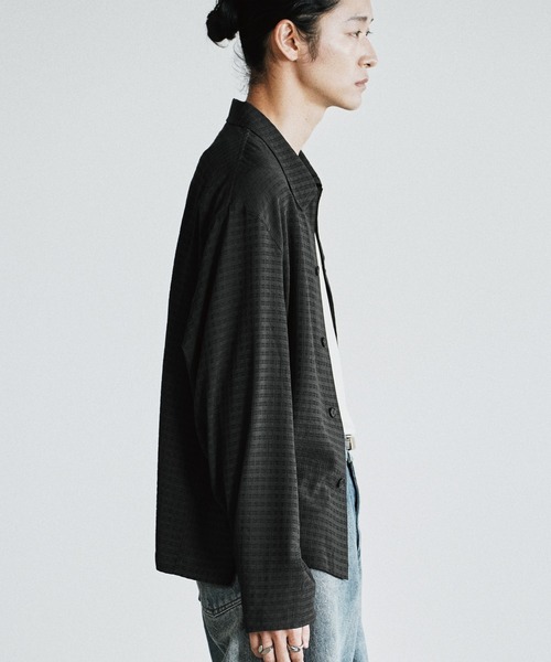 WYM LIDNM シャツ RAYON JACQUARD CROPPED SHIRT メンズ レディース