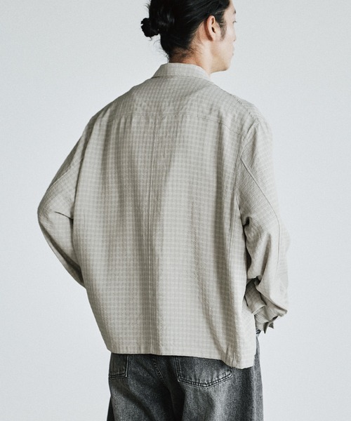 WYM LIDNM シャツ RAYON JACQUARD CROPPED SHIRT メンズ レディース