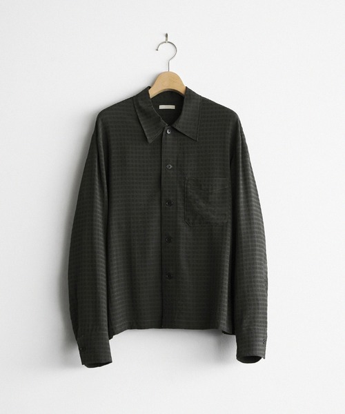 WYM LIDNM シャツ RAYON JACQUARD CROPPED SHIRT メンズ レディース