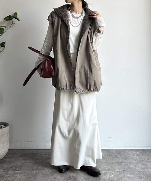 ストレッチ ウォッシャブル】m.f.エディトリアル ロングジレ ライト